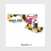 Maryland Vlag en Staat Sticker (Vel)