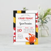 Maryland Vlag Gelukkige Krab Nautical Alle Gelegen Kaart (Staand voorkant)