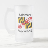 Maryland Vlag Kaart Stad Mok