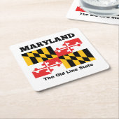 Maryland-vlag Kartonnen Onderzetters (Schuin)