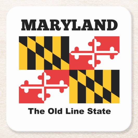 Maryland-vlag Kartonnen Onderzetters (Voorkant)