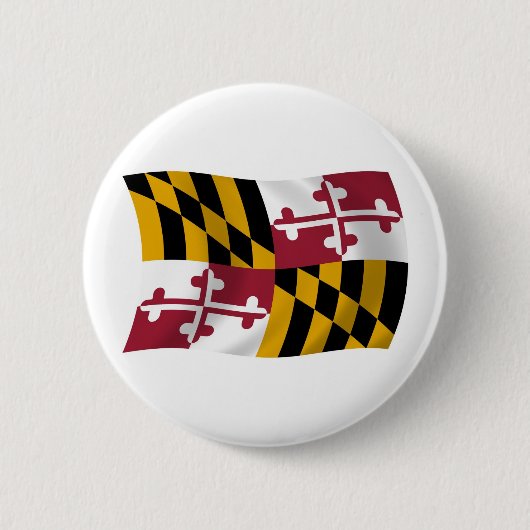 Maryland Vlag Knop Ronde Button 5,7 Cm (Voorkant)