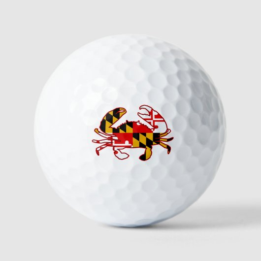 Maryland Vlag Krab Golfballen (Voorkant)
