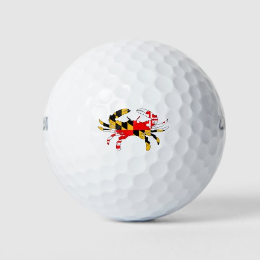 Maryland vlag krab golfballen (Voorkant)