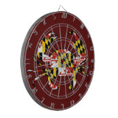 Maryland vlag krabbenkrab dartbord (Voorkant Links)