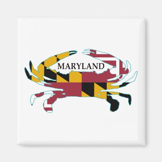 Maryland Vlag Krabmagneet Magneet (Voorkant)