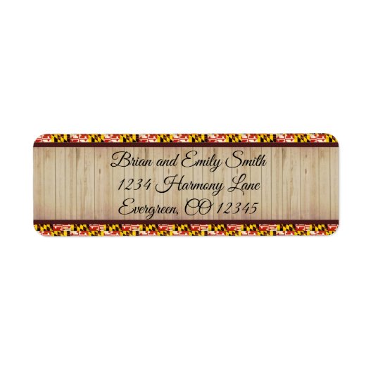  maryland-vlag — labels met retouradres (Voorkant)