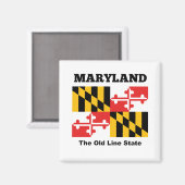 Maryland vlag magneet (Voorkant / Achterkant)