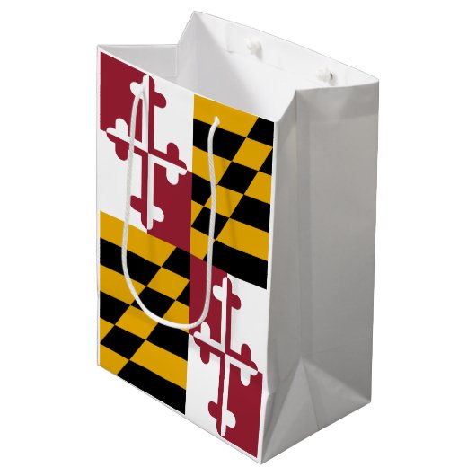 Maryland-vlag Medium Cadeauzakje (Voorkant Gekanteld)