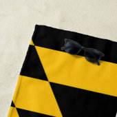 Maryland Vlag Monogram Gepersonaliseerde Strandlak Strandlaken (In situ)