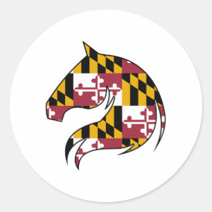 Maryland Vlag Paard Stickers
