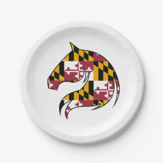 Maryland Vlag Paardenhoofd Papieren Spelers Bordje