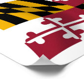Maryland Vlag Poster Print (Hoek)