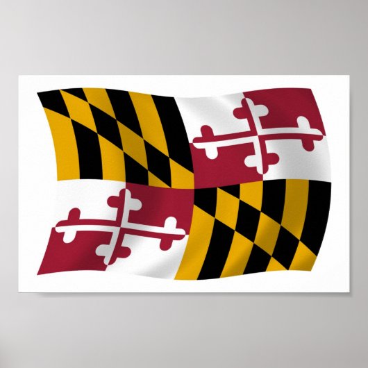 Maryland Vlag Poster Print (Voorkant)