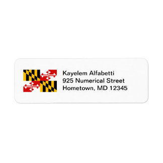 Maryland Vlag Retouradres Label