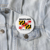 Maryland vlag ronde button 7,6 cm (In situ)