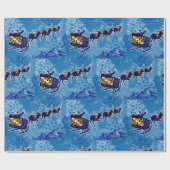 Maryland vlag Santa sleigh kerstrestantpapier Cadeaupapier (Vlak)
