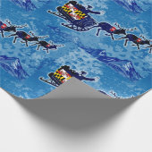 Maryland vlag Santa sleigh kerstrestantpapier Cadeaupapier (Hoek)