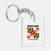Maryland vlag sleutelhanger (Voorkant Links)