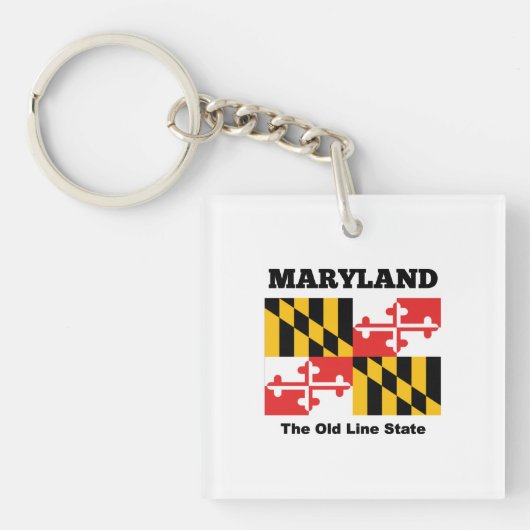 Maryland vlag sleutelhanger (Voorkant)