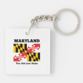 Maryland vlag sleutelhanger (Achterkant)
