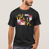 Maryland vlag/staat (groot) t-shirt (Voorkant)
