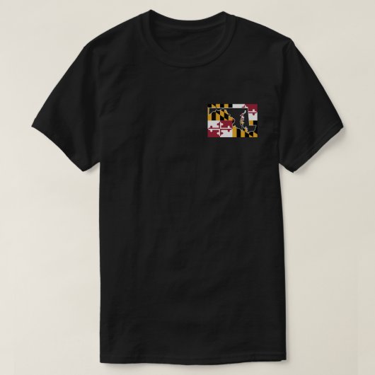 Maryland vlag/staat (klein) Shirt (Design voorkant)