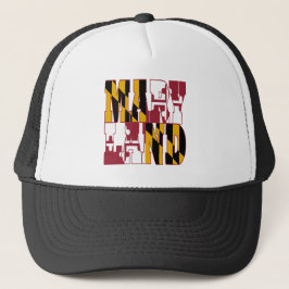 Maryland vlag tekst trucker pet
