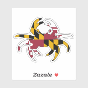Maryland Vlaggenkrab Vinyl Sticker