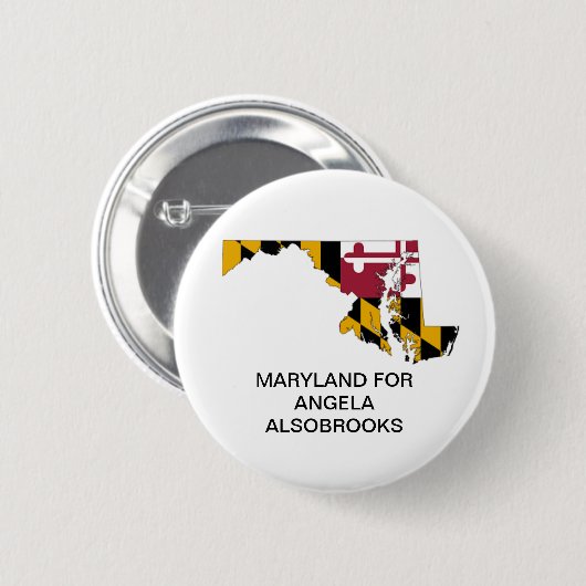 MARYLAND voor Angela Alsobrooks SENAAT Button (Voorkant /achterkant)