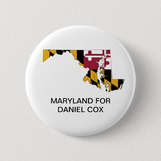 MARYLAND VOOR DANIEL COX GOVERNOR Button (Voorkant)