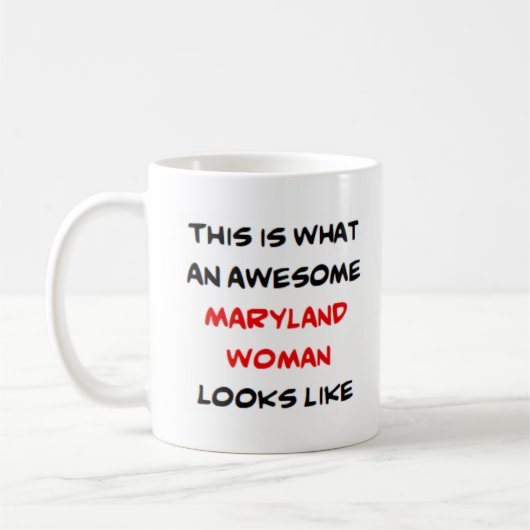 Maryland-vrouw, geweldig koffiemok (Links)