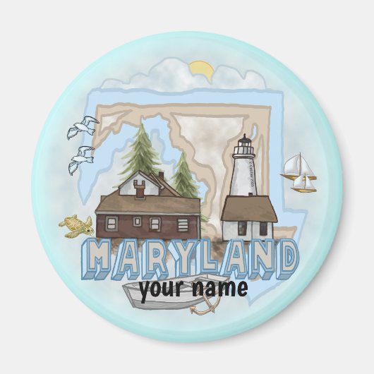 Maryland Vuurtoren magneet (Voorkant)