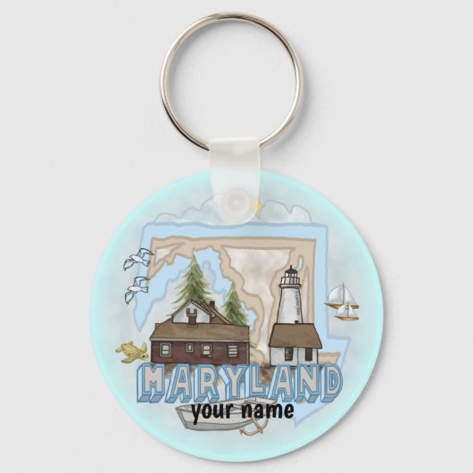 Maryland Vuurtoren sleutelhanger (Voorkant)