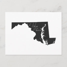 Maryland waar ik het leuk vind, staat hier gegoten briefkaart