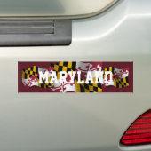 Maryland Waving Flag Bumpersticker (Op auto)