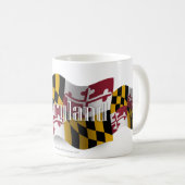 Maryland Waving Flag Koffiemok (Voorkant rechts)