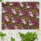 Maryland Waving Flag Theedoek (Gevouwen)