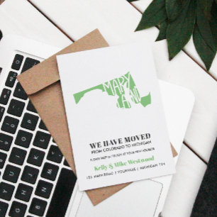 MARYLAND We hebben verhuisd Nieuw adres Nieuw Home Briefkaart