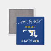 Maryland Wedding met marineschepen Magneet (Voorkant / Achterkant)