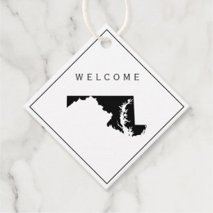 Maryland welkomsttas cadeau Label voor het weekend