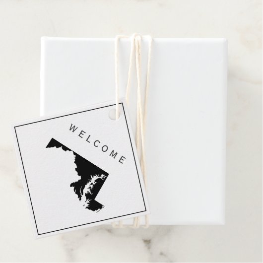 Maryland welkomsttas cadeau Label voor het weekend (In situ)