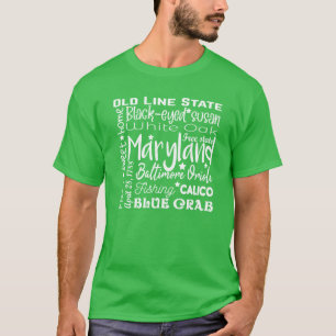 Maryland Woordwolk Typografie Oversized T-shirt