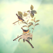 Maryland Yellowkeel Audubon Birds met Flowers Raamsticker (Vel 3)