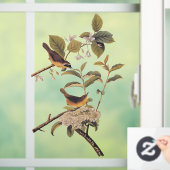 Maryland Yellowkeel Audubon Birds met Flowers Raamsticker (Huis)