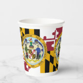 Marylander Flag & Seal Design, Flag of Maryland Papieren Bekers (Voorkant)
