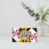 Marylander Flag & Seal Design, Vlag van Maryland Visitekaartje (Staand voorkant)