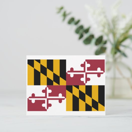 Marylander Flag, vlag van Maryland Briefkaart (Staand voorkant)