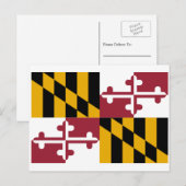 Marylander Flag, vlag van Maryland Briefkaart (Voorkant / Achterkant)