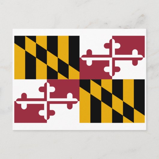 Marylander Flag, vlag van Maryland Briefkaart (Voorkant)